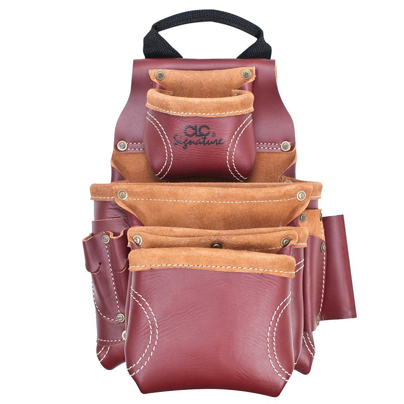Custom Leathercraft Signature Elite 21687 Tool Bag, 9-Pocket, Leather ...