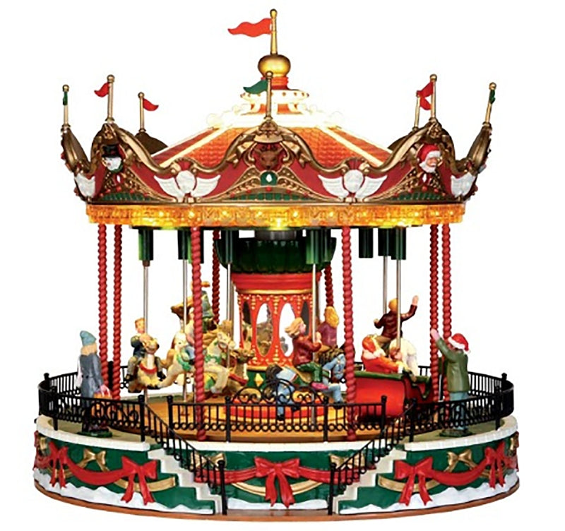 Lemax Carnival-Sights & Sounds: Santa Carousel-(34682-UK), Résine, Multicolore Lemax Carnival-Sights & Sounds: Santa Carousel-(34682-UK), Résine, Multicolore