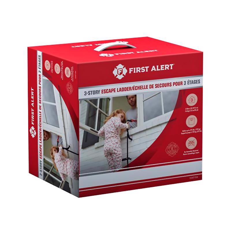 First Alert 24 ft. H Steel Fire Escape Ladder 375 lb. capacity – Shell ...