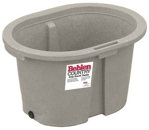 Behlen Country 52112037GT Farm Stock Tank, Round, 65 gal Capacity, Polyurethane, Granite Tan
