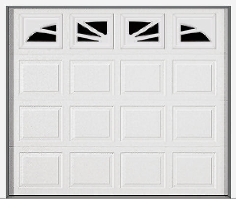 Wayne Dalton 9100 Garage Door, 9 ft W Door, 7 ft H Door, Steel Door, White