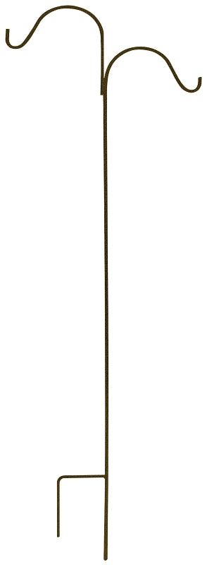 Landscapers Select GB-3092-1 Shepherd Hook, 24 in L, 64 in H, Steel, Hammertone Bronze, Matte, Floor Standing Mounting