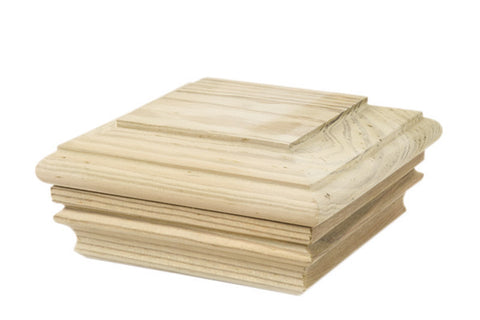 Waddell Flat Exterior Post Top Pine 4 in. H x 4 in. W x 4 in. D Brown