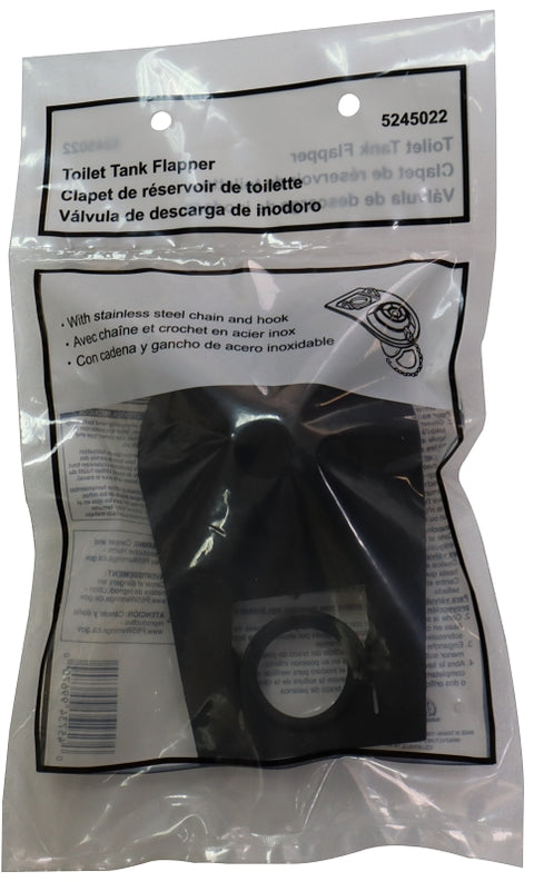 ProSource 24462-3L Toilet Tank Flapper, Specifications: 3 in, Black