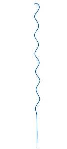 MAT Holding 901267BL6 Twisted Garden Stake, 60 in L, Steel, Blue, Powder-Coated