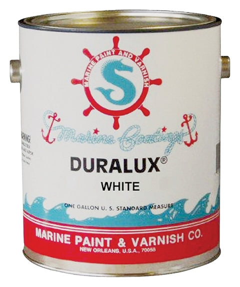 Duralux M720-1 Marine Enamel, Gloss, White, 1 gal Can, Pack of 4