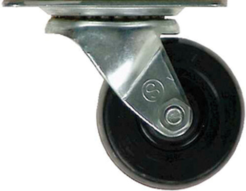 Shepherd Rubber 2-1/2 in. Dia. Swivel Black Caster 100 lb. 1 pk