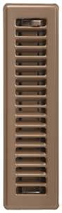 Imperial RG1998 Standard Floor Register, 11-3/4 in W Duct Opening, 2 in H Duct Opening, Steel, Brown