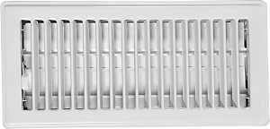 Imperial RG0157 Floor Register, 10 in L, 2-1/4 in W, Steel, White