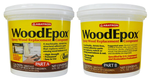 Abatron WE2QKR Wood Restoration System, Paste, Slight Ammonia, Tan/White, 2 qt