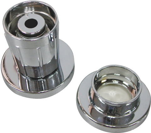 ProSource PMB-004 Shower Rod Flange, Adjustable, ABS/Rubber, Silver, For: 1 in OD Shower Rod