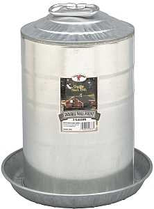 Little Giant 9833 Poultry Fount, 3 gal Capacity, Galvanized Steel, Floor, Ground Mounting, Pack of 2
