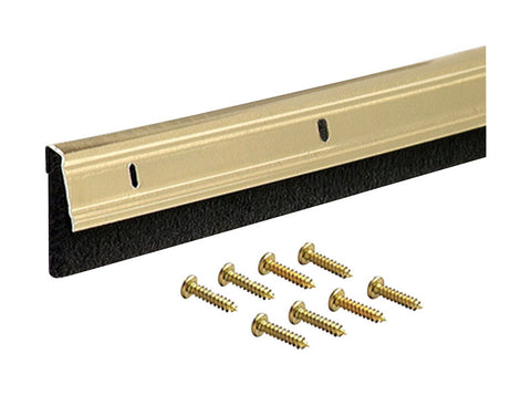 M-D Building Products Door Bottom Aluminum/Felt 3 ft. L x 1-3/8 in. Door Sweep Gold