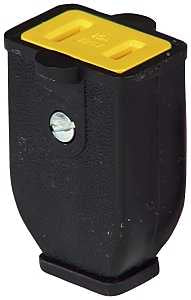 Eaton Wiring Devices SA155 Electrical Connector, 2 -Pole, 15 A, 125 V, NEMA: NEMA 1-15, Black