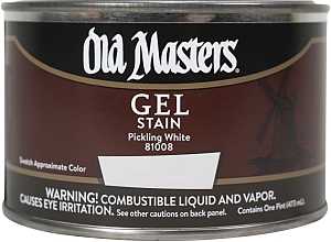 Old Masters 81008 Gel Stain, Pickling White, Liquid, 1 pt, Can