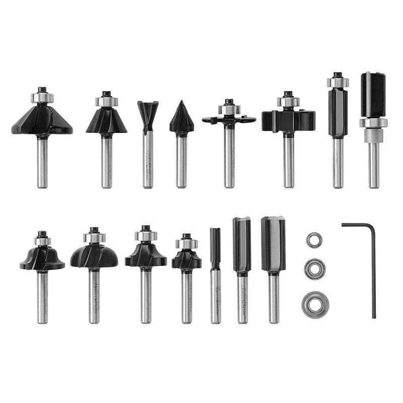 Bosch RBS015MBS Router Bit Set, 1/4 in Dia Shank, Carbide – Shell ...