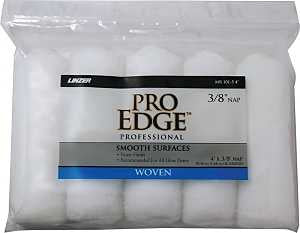 Linzer MR 101-5 4IN Roller Cover, White, 3/8 in Thick Nap, 4 in L, Woven Fabric Cover, 6/PK