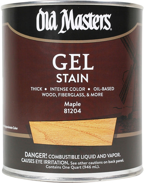 Old Masters 81204 Gel Stain, Maple, Liquid, 1 qt, Can