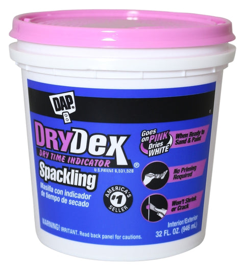 DAP 12330 Spackling, Latex Base, White, 32 fl-oz Tub