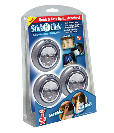 Stick N Click As Seen On TV Anywhere Lights 3 pk