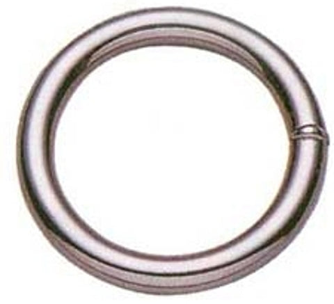 Baron 3-2 Welded Ring, 2 in ID Dia Ring, #3 Chain, Steel, Nickel-Plated, Pack of 10