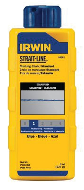 Irwin 64901 Marking Chalk Refill, 8 oz, Blue, Temporary