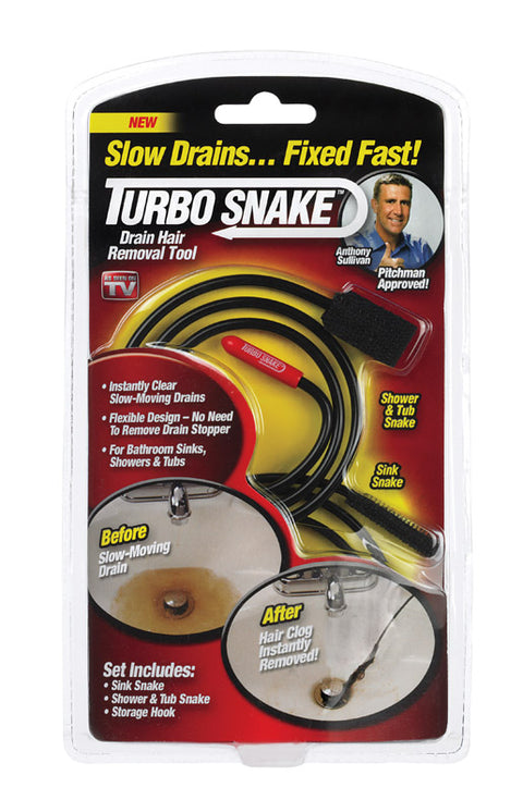 Turbo Snake As Seen On TV Drain Snake 3 pk