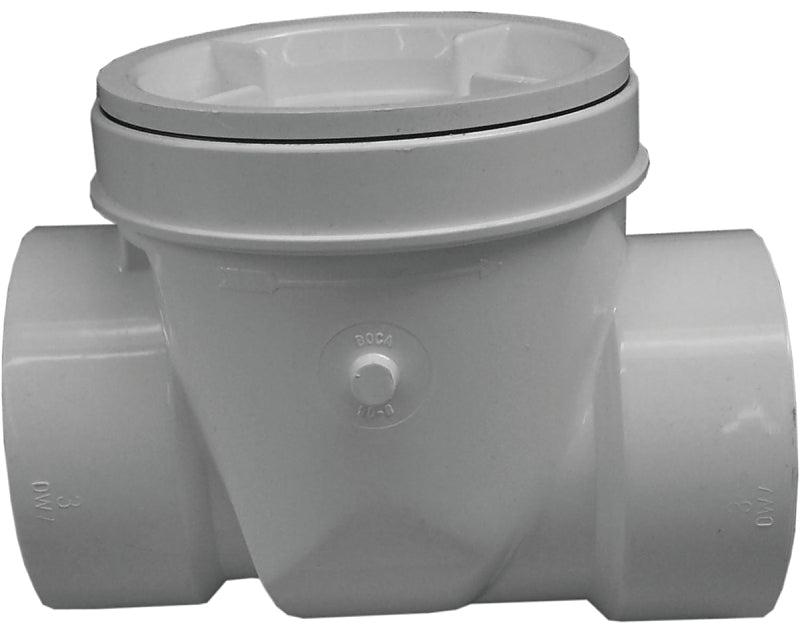 カンウォーマー CW-108-L 3 Canplas 223283W Backwater Valve, 3 in Connection, Hub, PVC – Shell