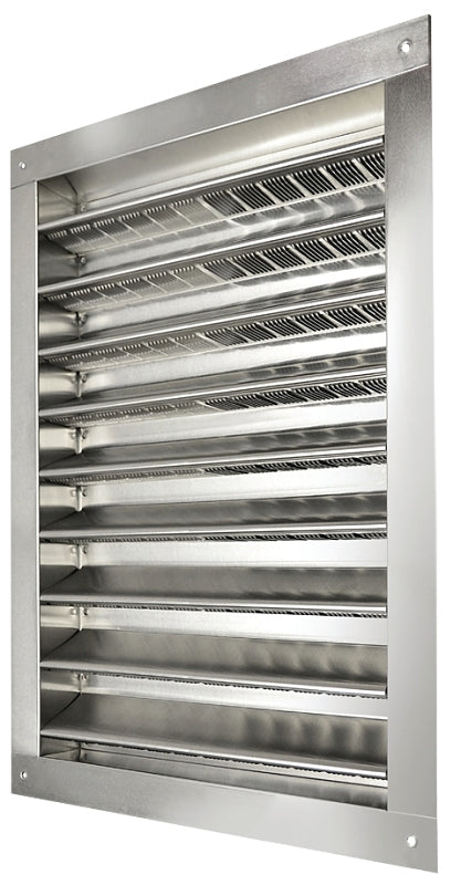 Master Flow DA1218 Dual Louver, 20-1/2 in L, 14-1/2 in W, Aluminum