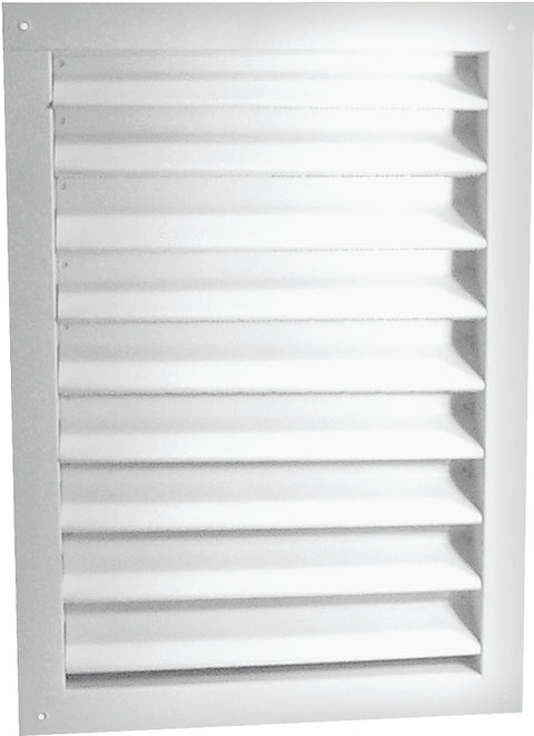 Master Flow DA1212W Dual Louver, 14-3/4 in L, 14-1/2 in W, Aluminum, White