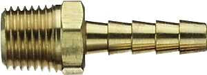 Tru-Flate 21-133 Air Hose Fitting, 1/4 in, MNPT x Barb, Brass
