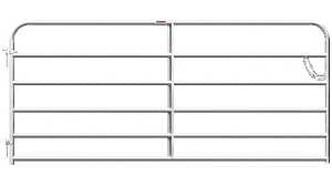 Behlen Country 40113088 Gate, 96 in W Gate, 50 in H Gate, 20 ga Frame Tube/Channel, Steel Frame, Galvanized