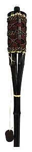 Seasonal Trends Y2567 Konani Bamboo Torch, 3.54 in H, Bamboo, Fiberglass, and Metal, Black, Brown, Mahogany Finish