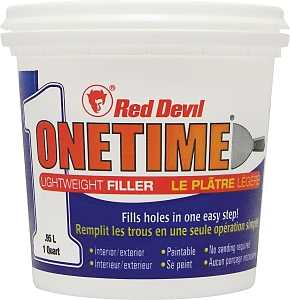 Red Devil 0544CA Spackling Compound, Latex, Oil Base, White, 1 qt Tub