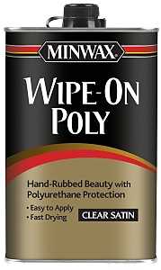Minwax 40910000 Wipe-On Polyurethane, Oil Base, Clear, Liquid, 1 pt Can