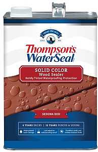 Thompson's WaterSeal TH.093201-16 Wood Sealer, Solid, Liquid, Sedona Red, 1 gal, Pack of 4