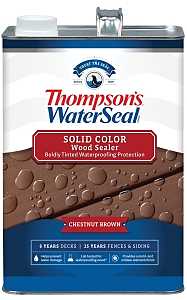 Thompson's WaterSeal TH.093301-16 Wood Sealer, Solid, Liquid, Chestnut Brown, 1 gal, Pack of 4