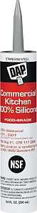 DAP 08660 Silicone Sealant, -75 to 350 deg F, 9.8 oz Cartridge
