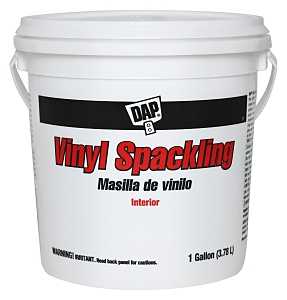DAP 12133 Vinyl Spackling, Latex, Oil Base, White, 1 gal Tub, Pack of 2