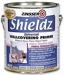 Zinsser 02501 Universal Wallcovering Primer, White, 1 gal, Pail, Liquid