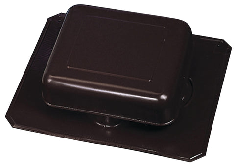 Master Flow R50ABL Roof Louver, 17-1/2 in L, 17.4 in W, Aluminum, Black, Pack of 10