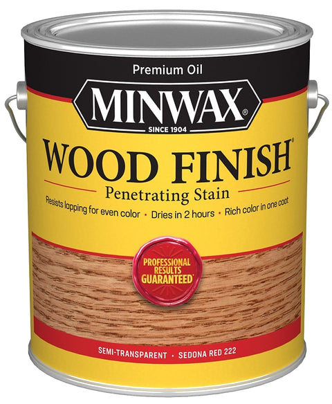 Minwax 710430000 Wood Stain, Oil Base, Sedona Red, Liquid, 1 gal, Pack of 2