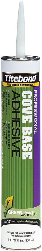 Titebond 3402 Cove Base Adhesive, Beige, 29 oz Cartridge