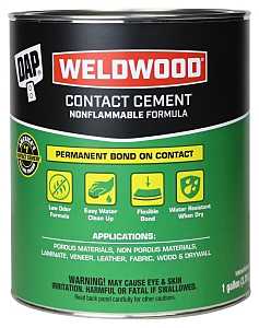 DAP 25336 Contact Cement, Liquid, Slight, White, 1 gal, Can