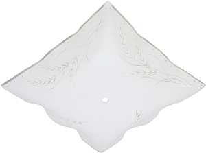 Westinghouse 8180000 Light Diffuser, 1-1/2 in H, Square, Glass, White, Pack of 10
