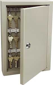 Kidde 001801 Key Cabinet, Steel, Clay, 8.11 in W, 12.04 in H, 3.19 in D