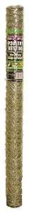 Jackson Wire 12 02 19 16 Poultry Hex Netting, 25 ft L, 36 in W, 20 Gauge, Hexagonal Mesh, 2 in Mesh, Galvanized