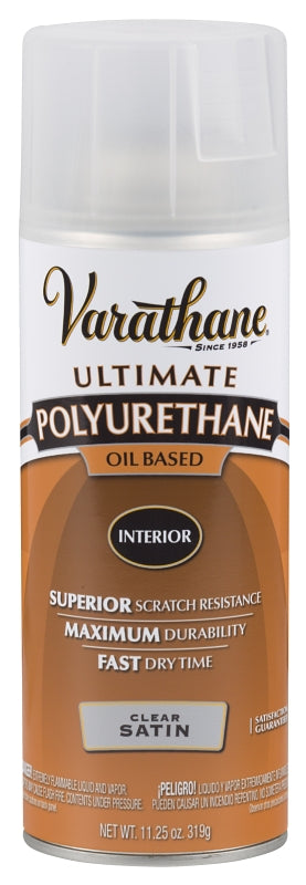 Varathane 9181 Polyurethane, Liquid, Clear, 11.25 oz, Aerosol Can