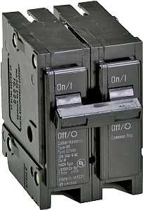 Cutler-Hammer BR220 Circuit Breaker, Mini, Type BR, 20 A, 2 -Pole, 120/240 V, Plug Mounting