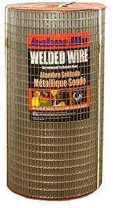 Jackson Wire 10 08 36 14 Welded Wire Fence, 100 ft L, 24 in H, 1/2 x 1 in Mesh, 16 Gauge, Galvanized